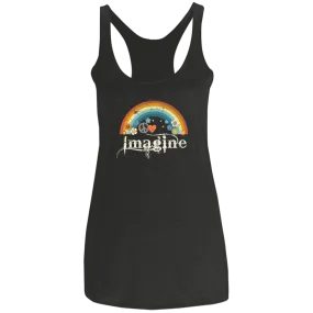 Imagine Rainbow Ladies' Triblend Racerback Tank