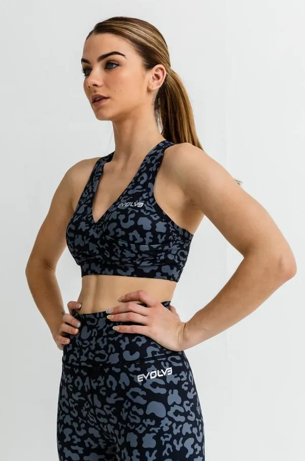 Jungle Sports Bra - Black Jaguar