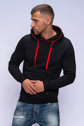 Kapuzenpullover BENNY Schwarz/Rot