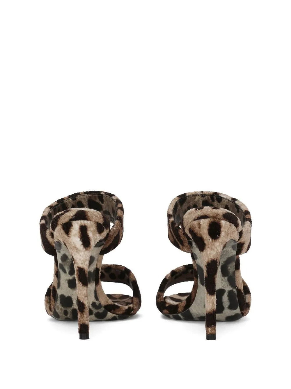 KIM DOLCE&AMP;GABBANA LEOPARD-PRINT SLIP-ON SANDALS