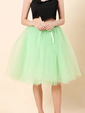 Knee-Length Tulle TUTU Dress Under Skirt