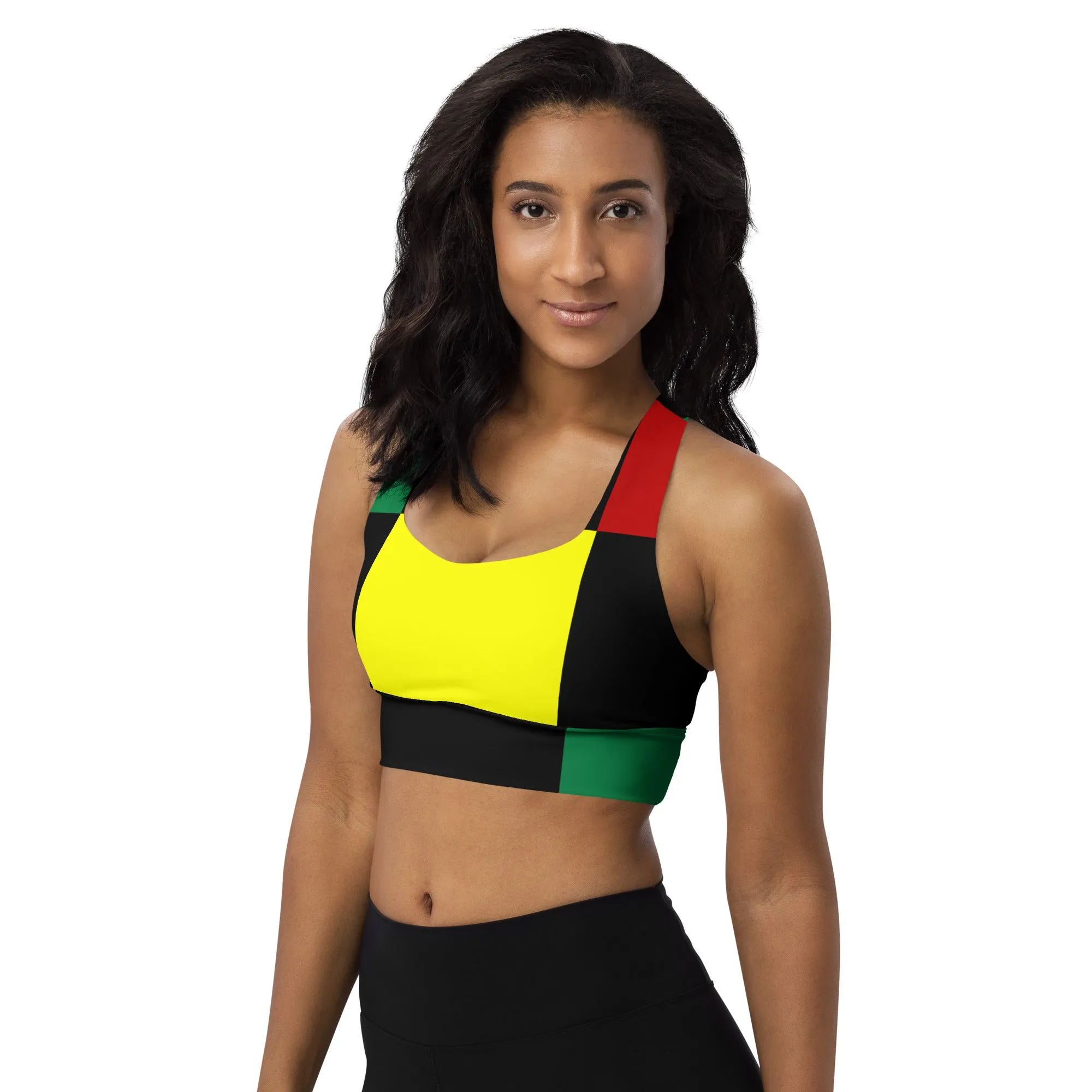 Longline sports bra Black History