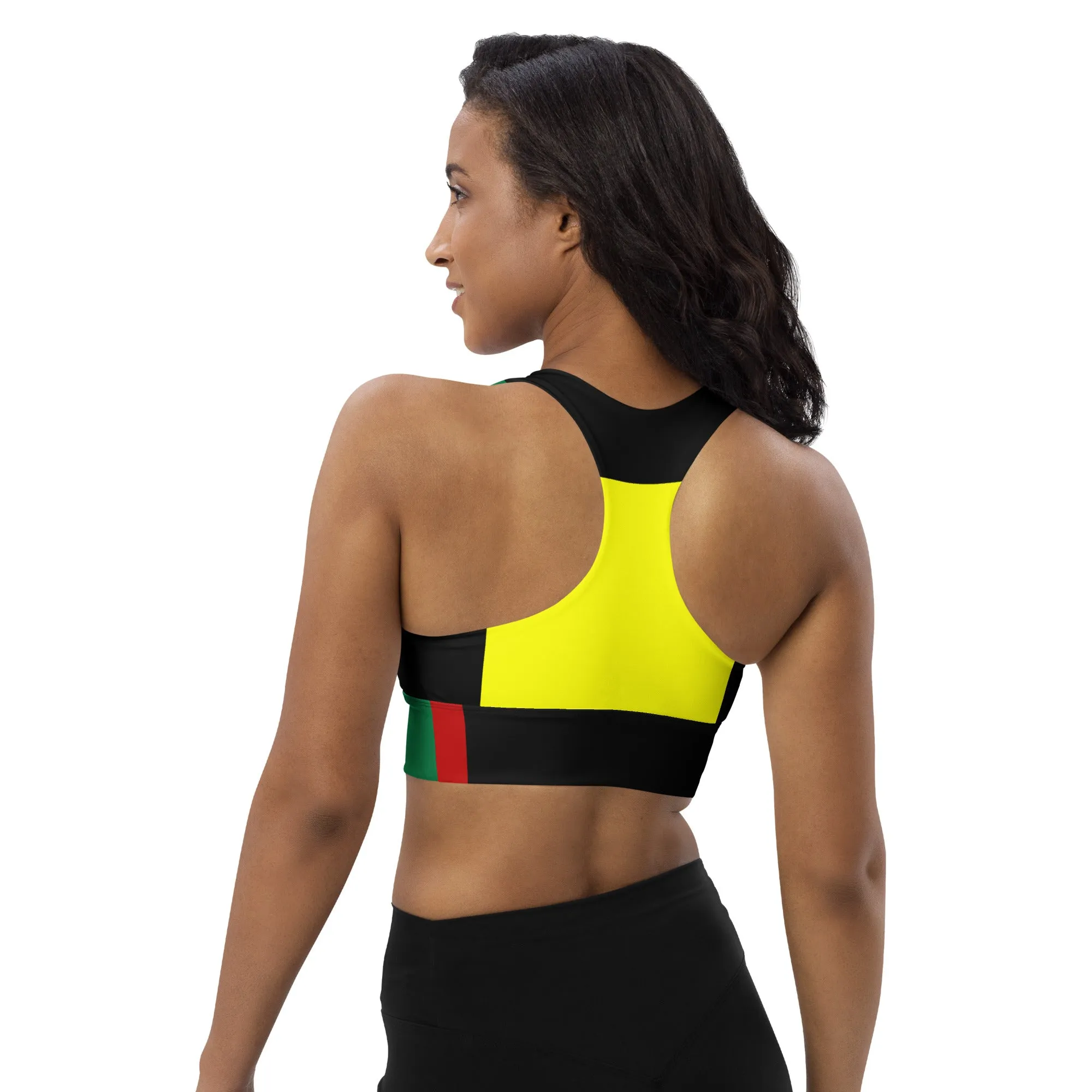 Longline sports bra Black History