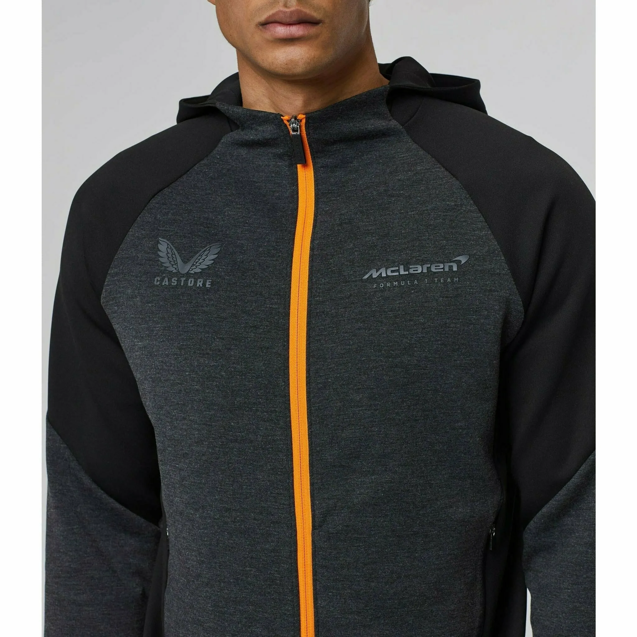 McLaren F1 Men's Full Zip Hoodie- Black/Gray