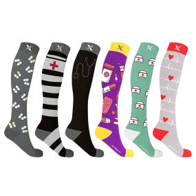 Medical Prints Compression Socks (6-Pairs)