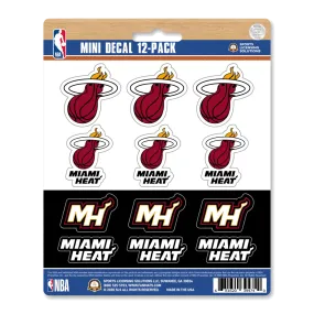 Miami HEAT Logo Mini Decals 12 Pack