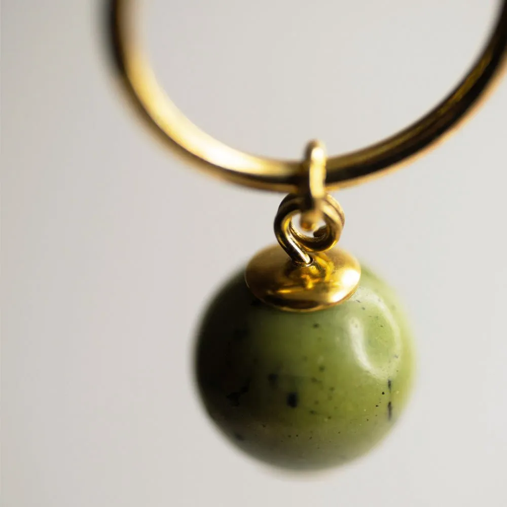 Nephrite earring