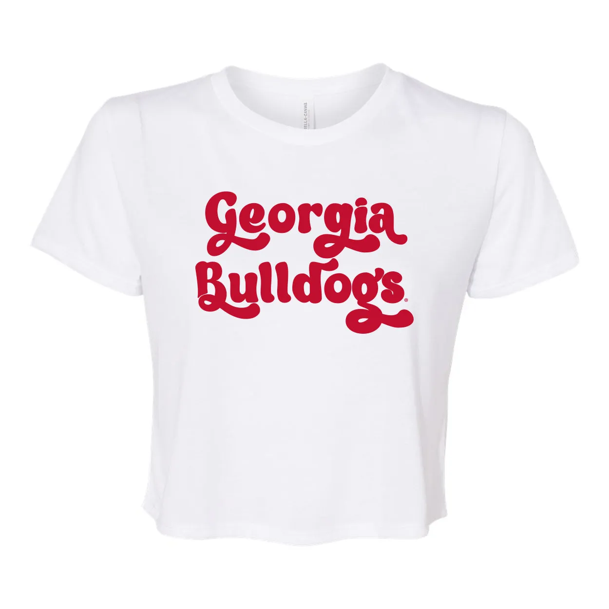 Pep Rally Crop Short Sleeve T-shirt in University of Georgia