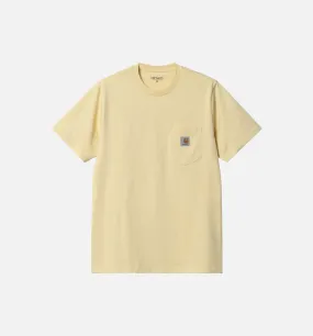 Pocket Mens Short Sleeve Shirt - Yellow