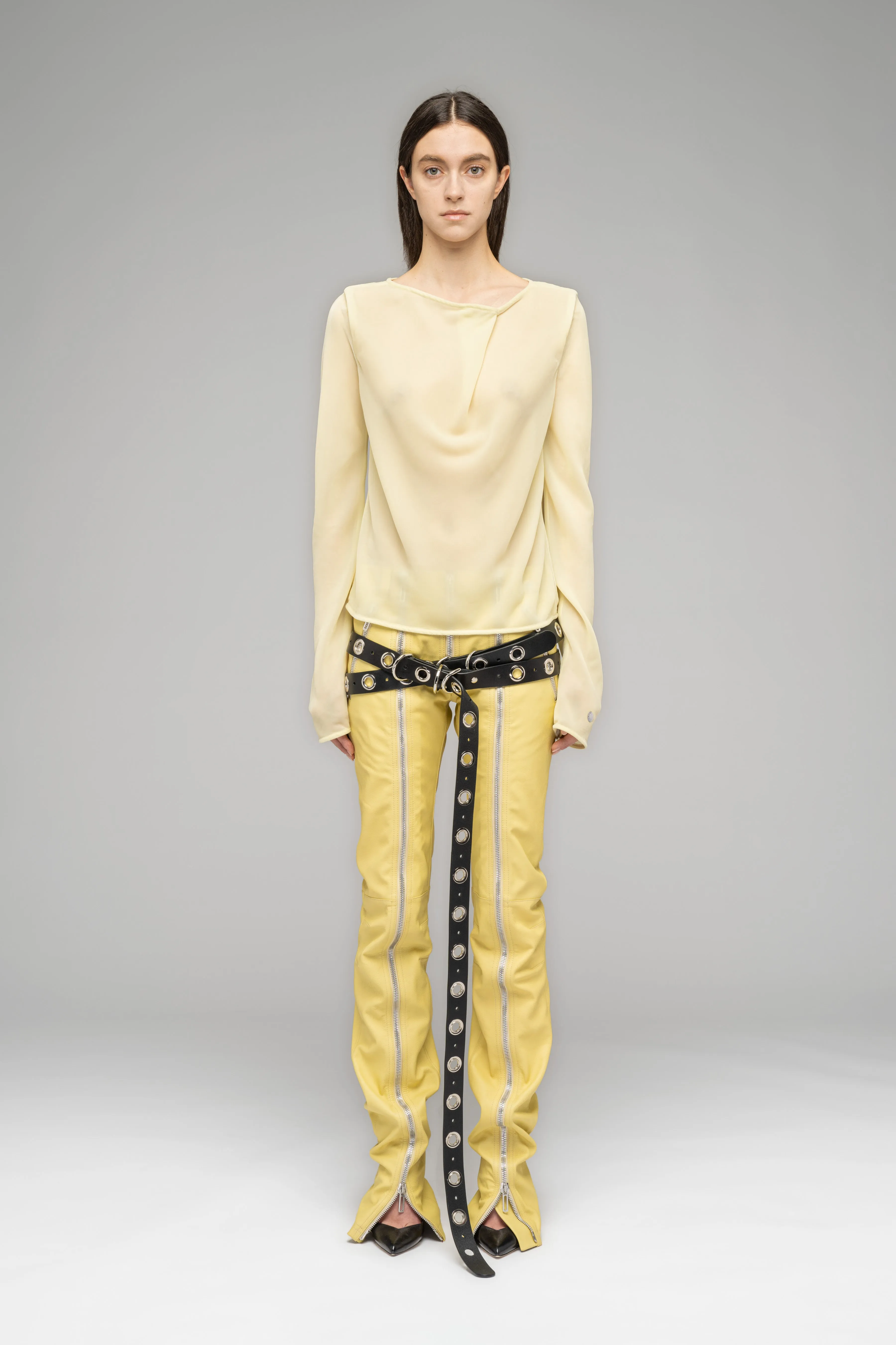 "GOLDEN ORB" WOVEN PLEAT TOP