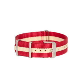 Red & Cream Canvas Band