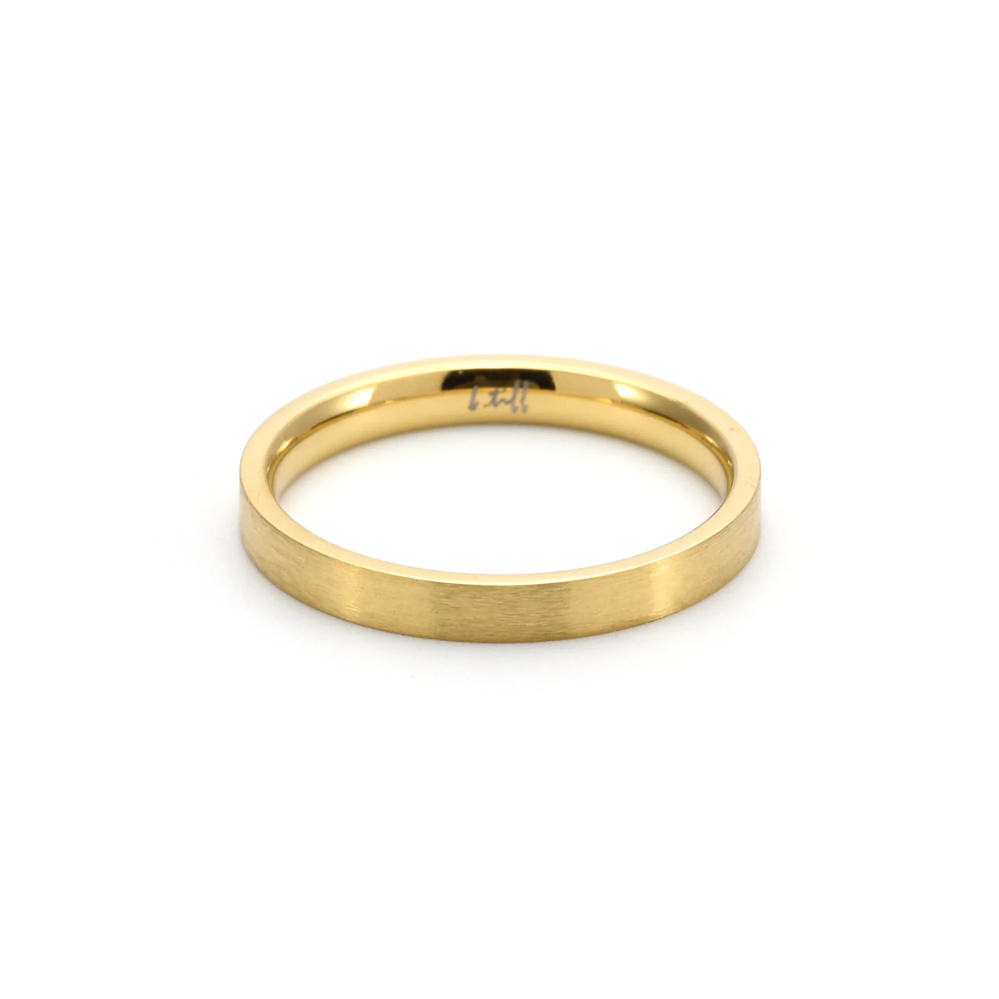 RG101G B.Tiff Gold Plated Stainless Steel Plain Stacking Ring