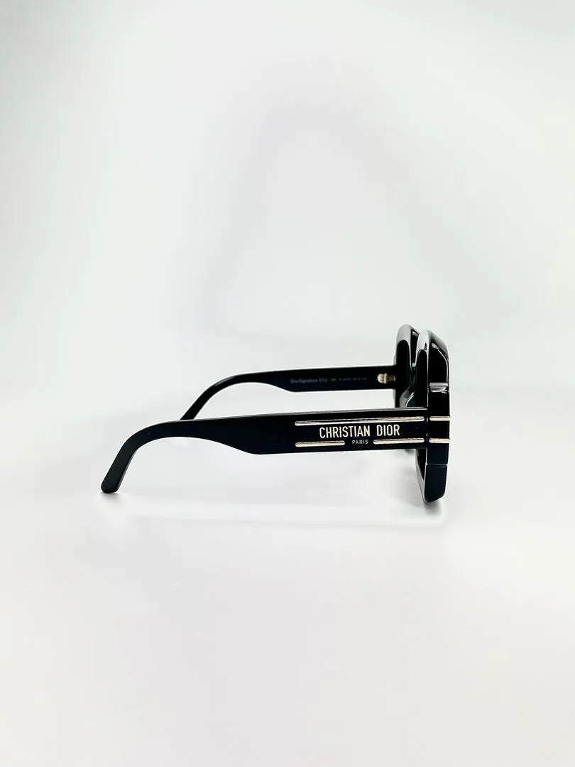 Signature S1U Black Square Oversized Sunglasses 10A0 *355 22 140