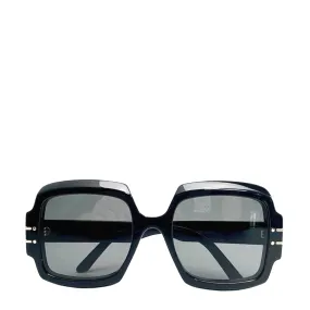 Signature S1U Black Square Oversized Sunglasses 10A0 *355 22 140