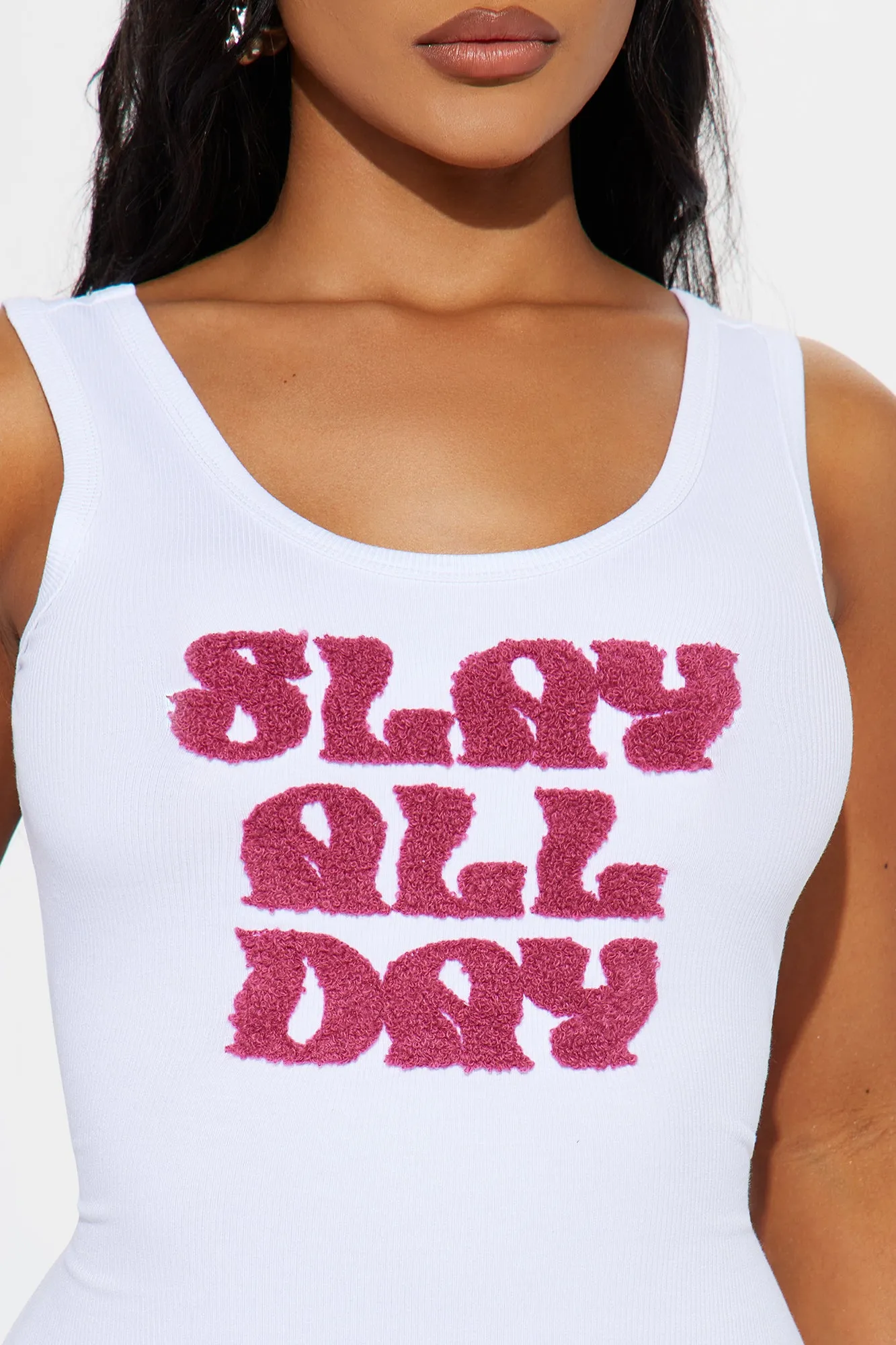 Slay All Day Ribbed Micro Mini Dress - White