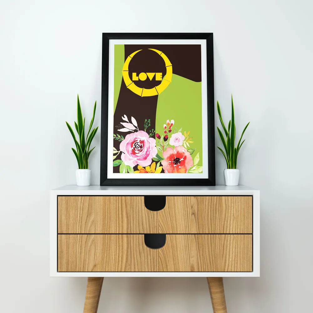 Spring Bamboo - "Love" Art Print