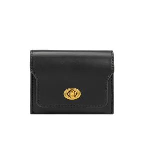 Tara Black Vegan Card Case Wallet