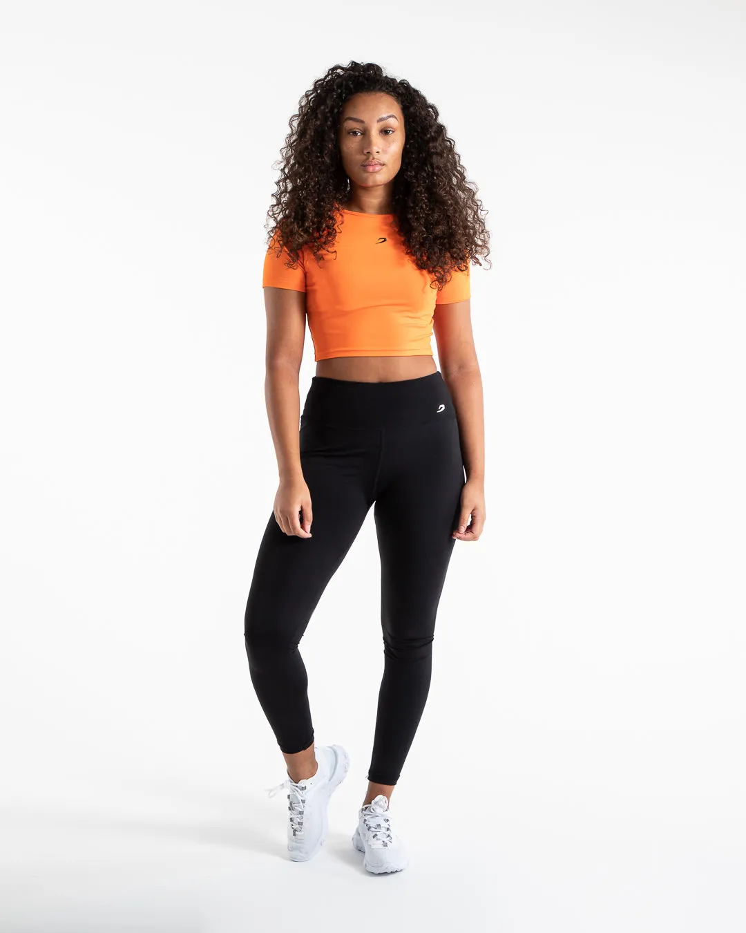 Training Short Sleeve Crop Top - Orange