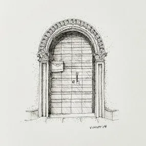 Venice Door 5 - Original Illustration