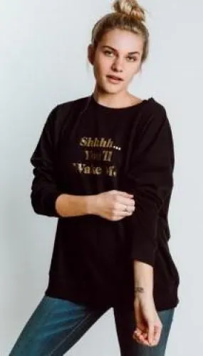 Wildfox Shhhh Road Trip Sweater black