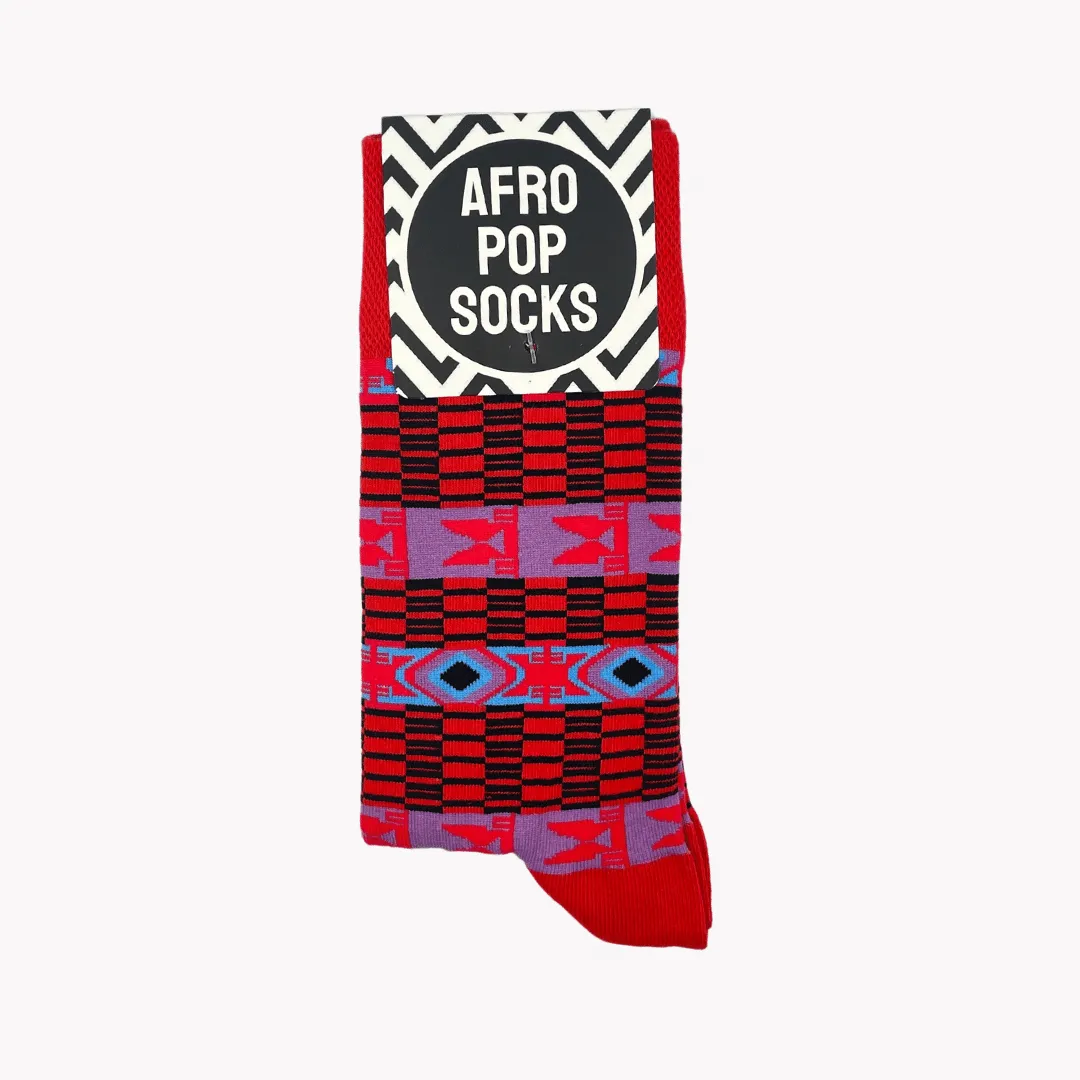 Women's Tribal Red Socks